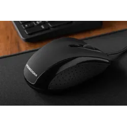 Mysz przewodowa Modecom MC-M4 optyczna czarna | PartsPC.pl