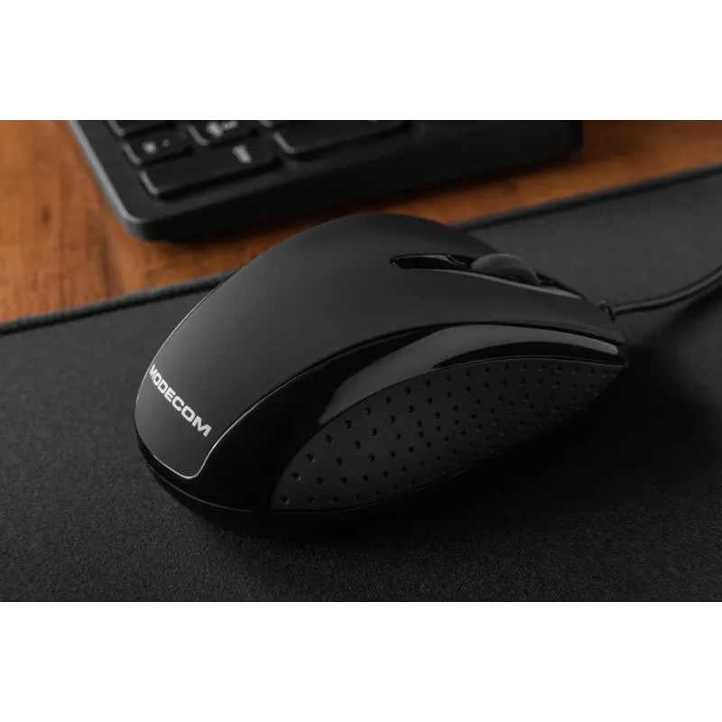 Mysz przewodowa Modecom MC-M4 optyczna czarna | PartsPC.pl
