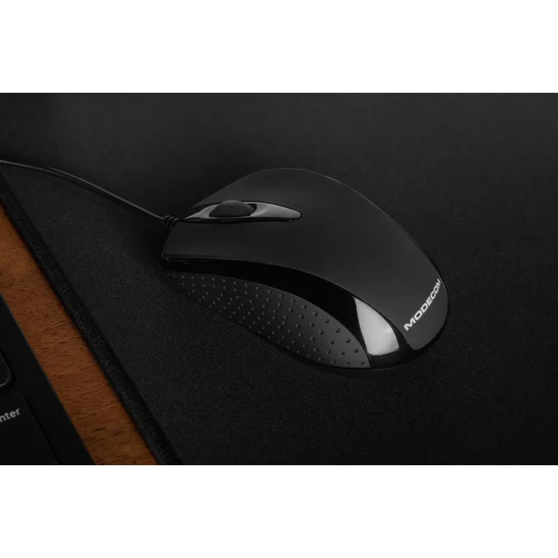 Mysz przewodowa Modecom MC-M4 optyczna czarna | PartsPC.pl