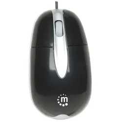 Mysz przewodowa Manhattan optyczna 1000dpi PS2 czarna | PartsPC.pl