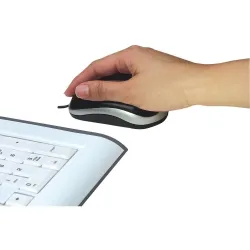 Mysz przewodowa Manhattan optyczna 1000dpi PS2 czarna | PartsPC.pl