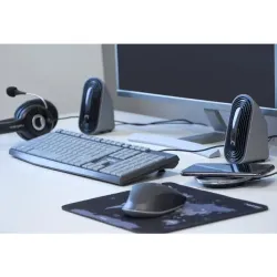 Klawiatura przewodowa Natec Nautilus US slim czarno-szara | PartsPC.pl