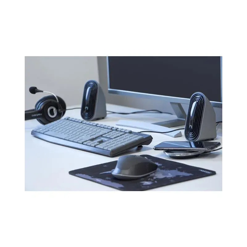 Klawiatura przewodowa Natec Nautilus US slim czarno-szara | PartsPC.pl