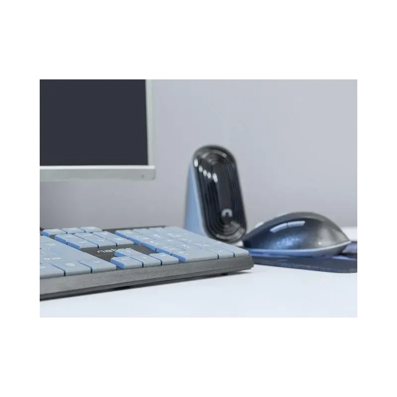 Klawiatura przewodowa Natec Nautilus US slim czarno-szara | PartsPC.pl