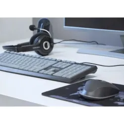 Klawiatura przewodowa Natec Nautilus US slim czarno-szara | PartsPC.pl