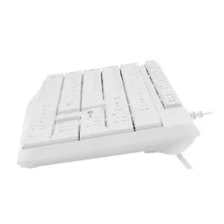 Klawiatura przewodowa Natec Nautilus US slim biała | PartsPC.pl