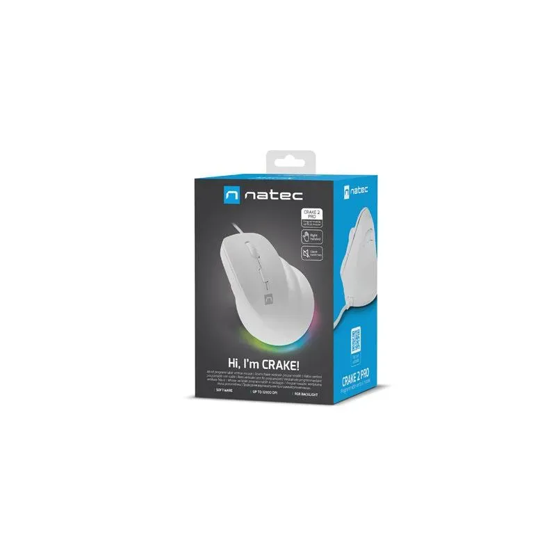 Mysz przewodowa Natec Crake 2 PRO 12800dpi wertykalna | PartsPC.pl