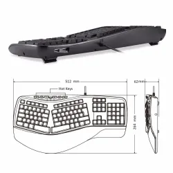Klawiatura przewodowa Perixx PERIBOARD 312 Backlit, | PartsPC.pl