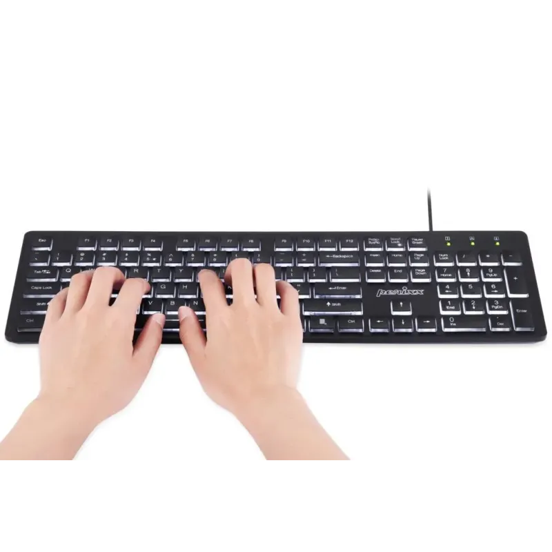 Klawiatura przewodowa Perixx PERIBOARD-317 podświetlana, | PartsPC.pl