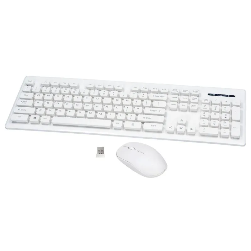 Zestaw bezprzewodowy klawiatura + mysz Rebeltec WHITERUN | PartsPC.pl