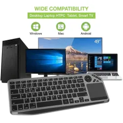 Klawiatura bezprzewodowa Techly Dualna BT/RF Touchpad | PartsPC.pl