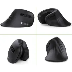 Mysz bezprzewodowa Techly 2.4GHz RF USB pionowa 3200dpi | PartsPC.pl