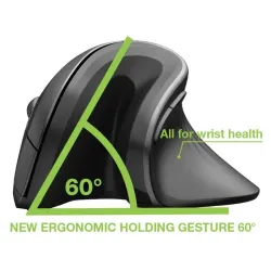 Mysz bezprzewodowa Techly 2.4GHz RF USB pionowa 3200dpi | PartsPC.pl