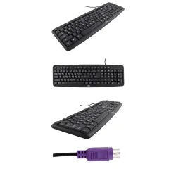 Klawiatura przewodowa Titanum TK102 PS/2 czarna | PartsPC.pl