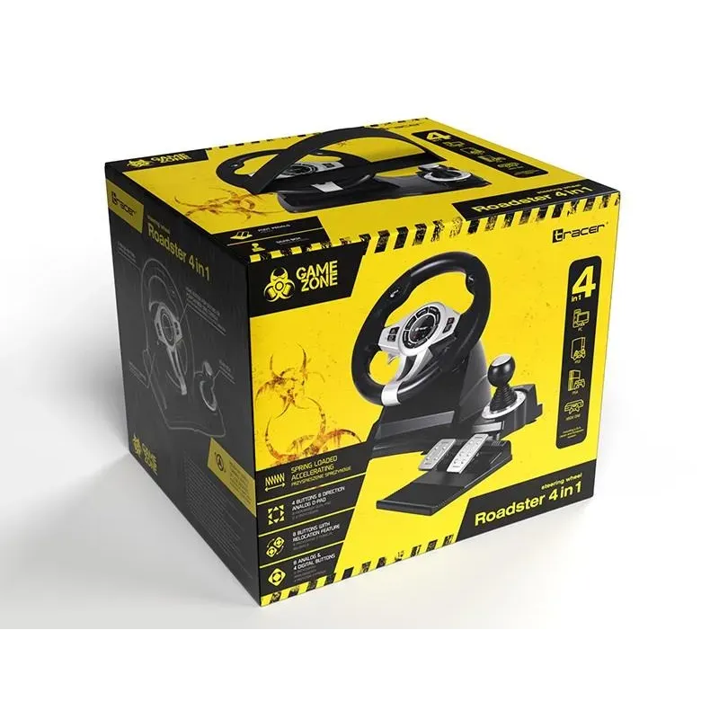 Kierownica Tracer Roadster 4 in 1 PC/PS3/PS4/XBOX ONE | PartsPC.pl