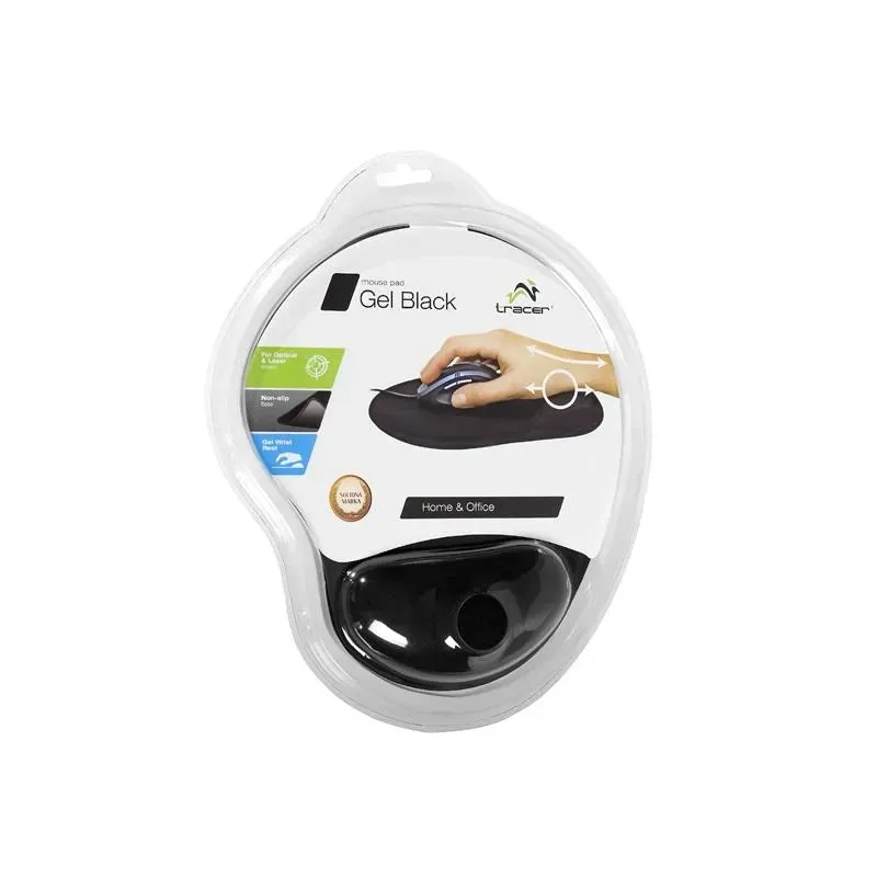 Podkładka pod mysz Tracer gel - czarna | PartsPC.pl