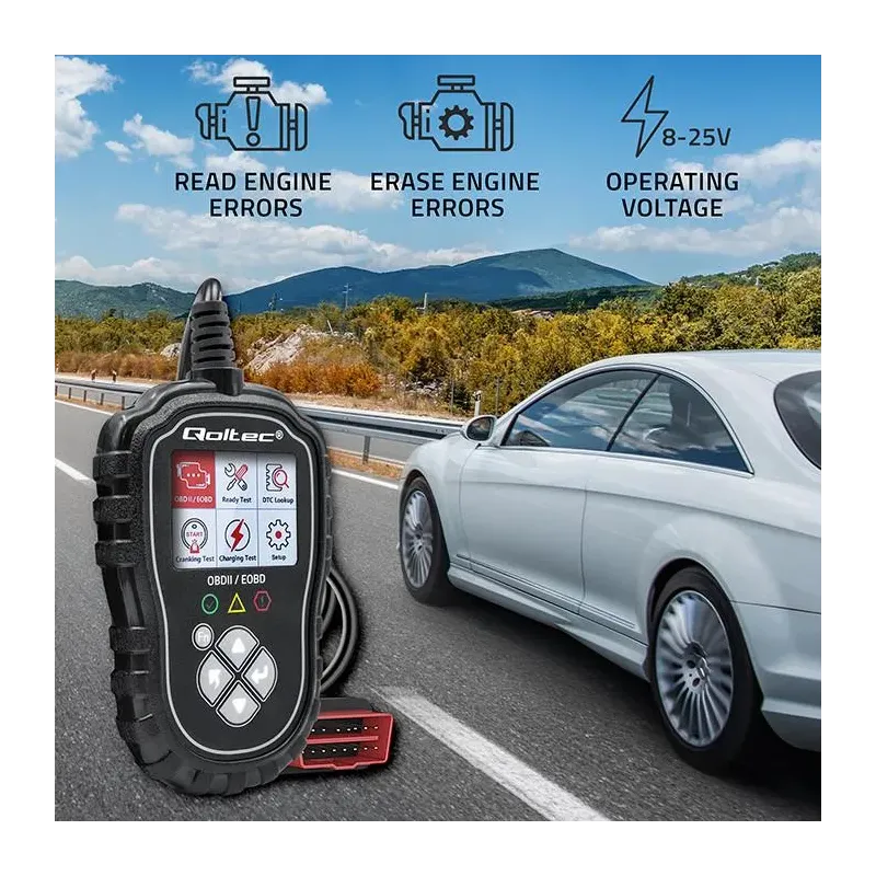 Tester cyfrowy Qoltec diagnostyczny ProLine | OBDII EOBD | PartsPC.pl