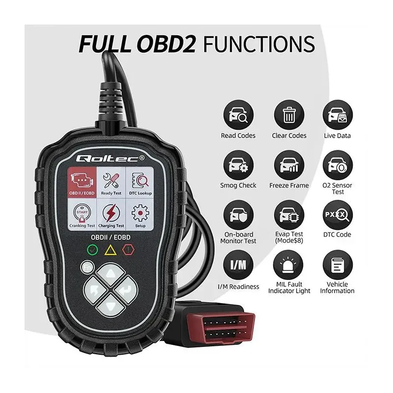 Tester cyfrowy Qoltec diagnostyczny ProLine | OBDII EOBD | PartsPC.pl