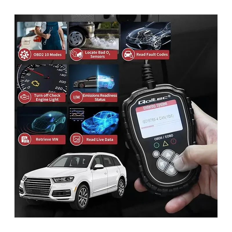 Tester cyfrowy Qoltec diagnostyczny ProLine | OBDII EOBD | PartsPC.pl