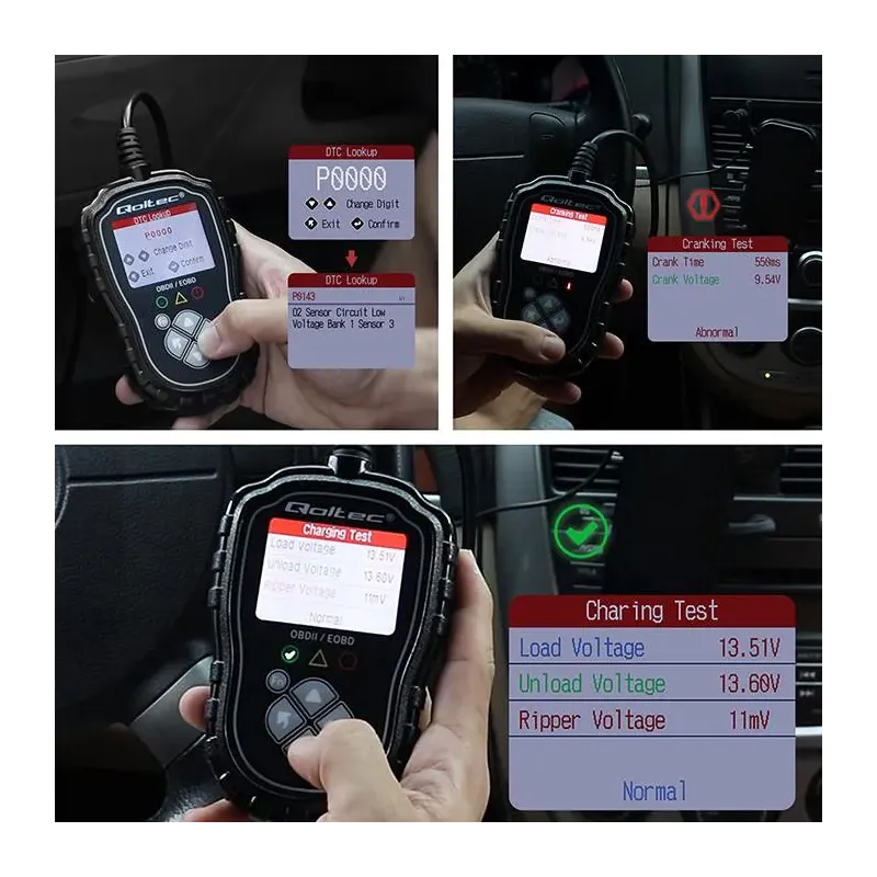 Tester cyfrowy Qoltec diagnostyczny ProLine | OBDII EOBD | PartsPC.pl