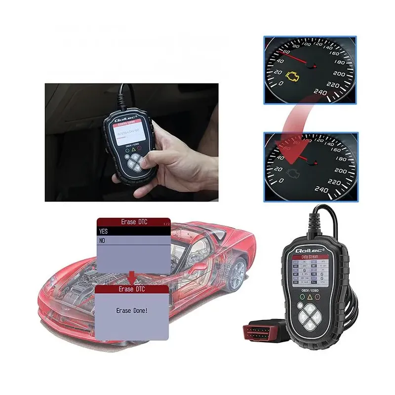 Tester cyfrowy Qoltec diagnostyczny ProLine | OBDII EOBD | PartsPC.pl