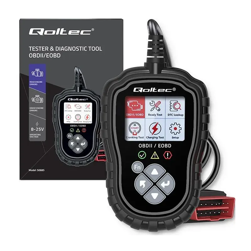 Tester cyfrowy Qoltec diagnostyczny ProLine | OBDII EOBD | PartsPC.pl