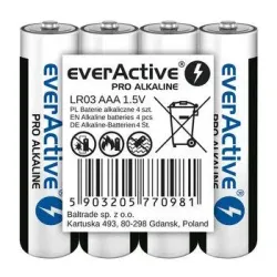 Baterie alkaliczne AAA/LR03 everActive Pro Alkaline 4 | PartsPC.pl