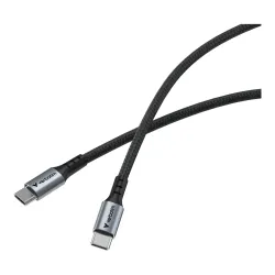 Kabel Verbatim USB-C(M) - USB-C(M) 1,2m, 60W, PD, czarny | PartsPC.pl