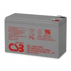 Akumulator żelowy CSB HRL1234WF2 12V 9Ah Long Life (8l) | PartsPC.pl