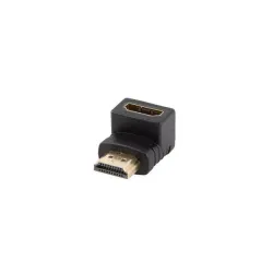 Adapter Lanberg HDMI(M) - HDMI(F) 4K kątowy dół czarny | PartsPC.pl