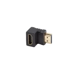 Adapter Lanberg HDMI(M) - HDMI(F) 4K kątowy dół czarny | PartsPC.pl