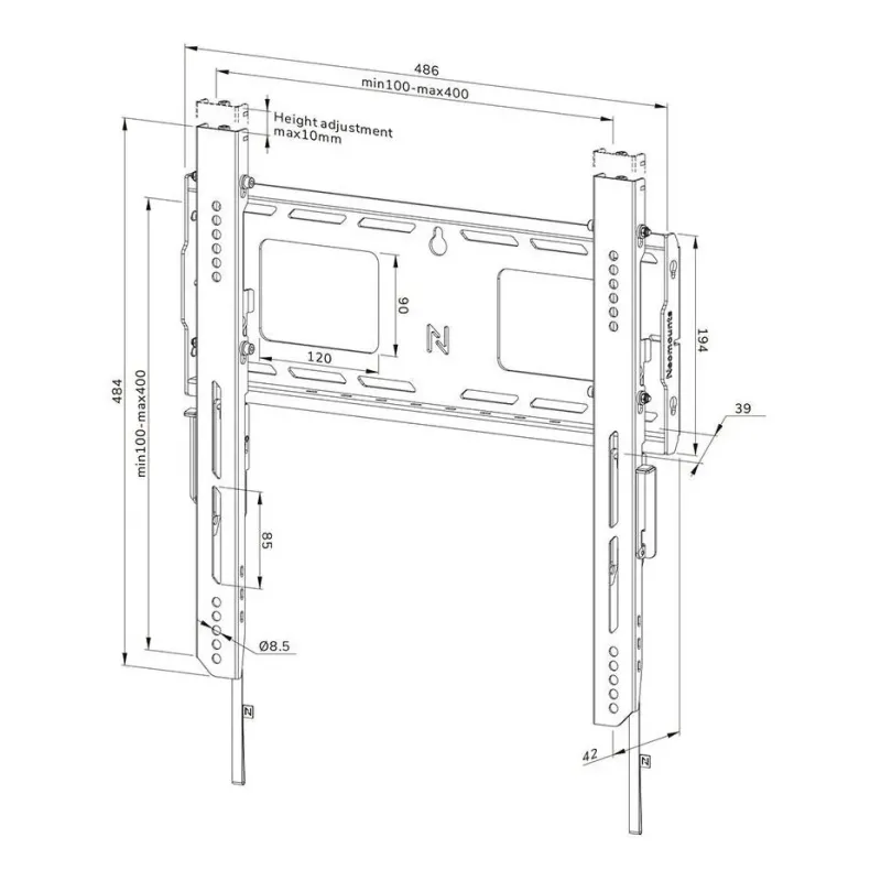 Uchwyt na telewizor Neomounts WL30-750BL14 32"-75" max | PartsPC.pl