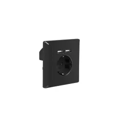 Gniazdo podtynkowe Lanberg 230V pojedyncze + 2x USB 2.1 | PartsPC.pl
