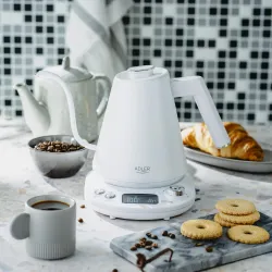 Czajnik elektryczny Adler AD 1349 biały z długą wylewką | PartsPC.pl