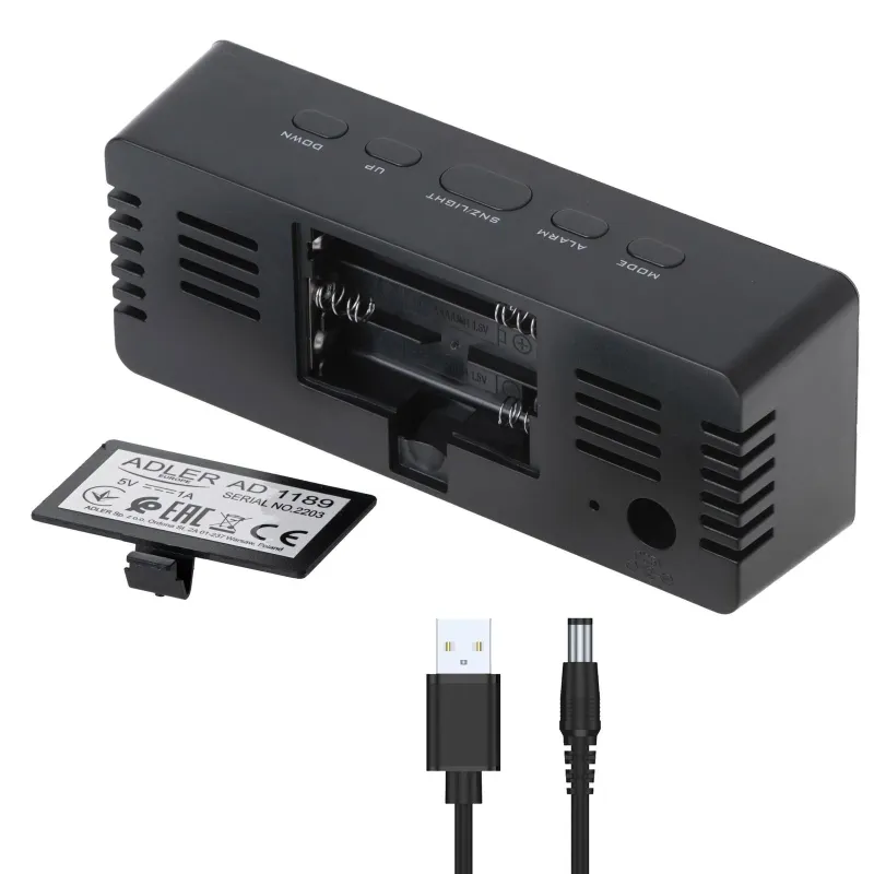 Budzik Adler AD 1189B czarny | PartsPC.pl