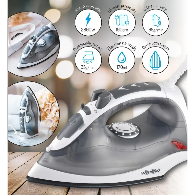 Żelazko parowe Mesko MS 5037 2800W | PartsPC.pl