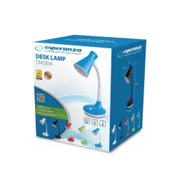 Lampka biurkowa Esperanza E27 DIADEM ELD115B niebieska | PartsPC.pl