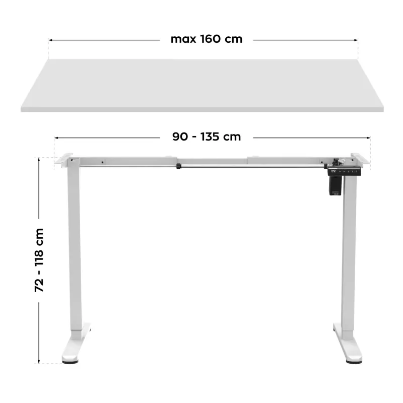 Stelaż elektryczny biurka Mark Adler Xeno 2.1 White | PartsPC.pl