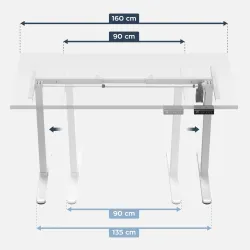 Stelaż elektryczny biurka Mark Adler Xeno 2.1 White | PartsPC.pl