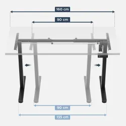 Stelaż elektryczny biurka Mark Adler Xeno 2.1 Black | PartsPC.pl