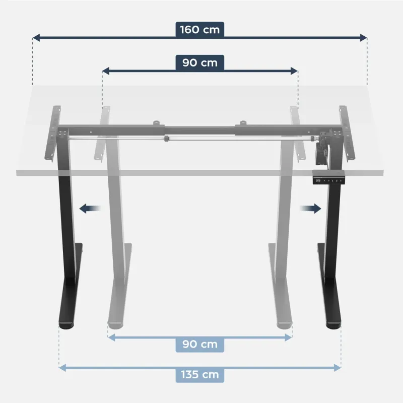 Stelaż elektryczny biurka Mark Adler Xeno 2.1 Black | PartsPC.pl