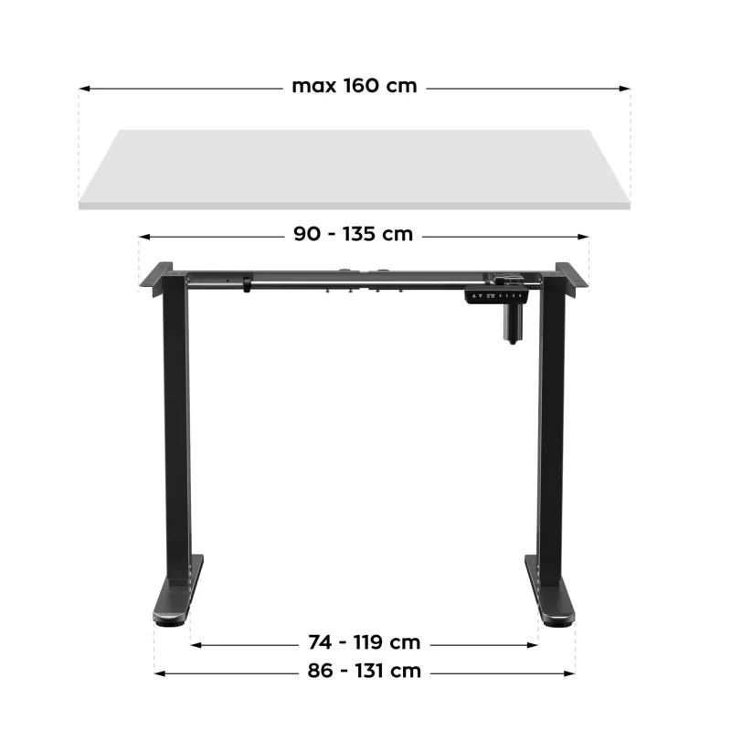 Stelaż elektryczny biurka Mark Adler Xeno 4.1 Black | PartsPC.pl
