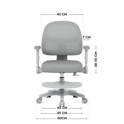 Fotel regulowany dla dziecka Mark Adler Junior 5.0 Grey | PartsPC.pl