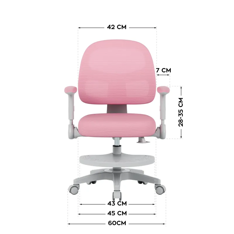 Fotel regulowany dla dziecka Mark Adler Junior 5.0 Pink | PartsPC.pl