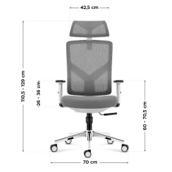 Fotel ergonomiczny Mark Adler Manager 3.3 White | PartsPC.pl