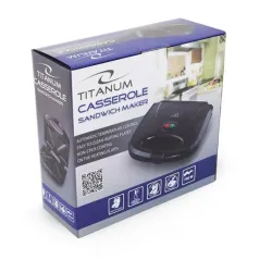 Opiekacz do kanapek, czarny Titanum "Casserole" | PartsPC.pl