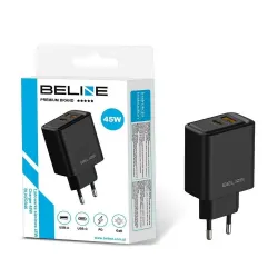 Ładowarka sieciowa Beline 45W 1xUSB-C + 1xUSB GaN PD 3.0 | PartsPC.pl