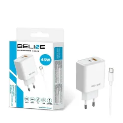 Ładowarka sieciowa Beline 45W 1xUSB-C + 1xUSB GaN PD 3.0 | PartsPC.pl