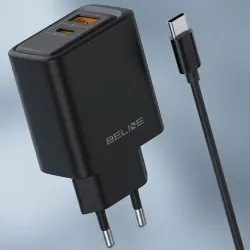 Ładowarka sieciowa Beline 45W 1xUSB-C + 1xUSB GaN PD 3.0 | PartsPC.pl