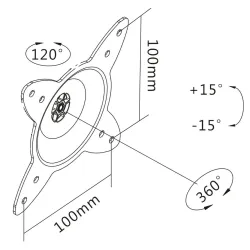 Uchwyt ścienny pojedynczy DIGITUS, 1xLCD, max. 27"... | PartsPC.pl